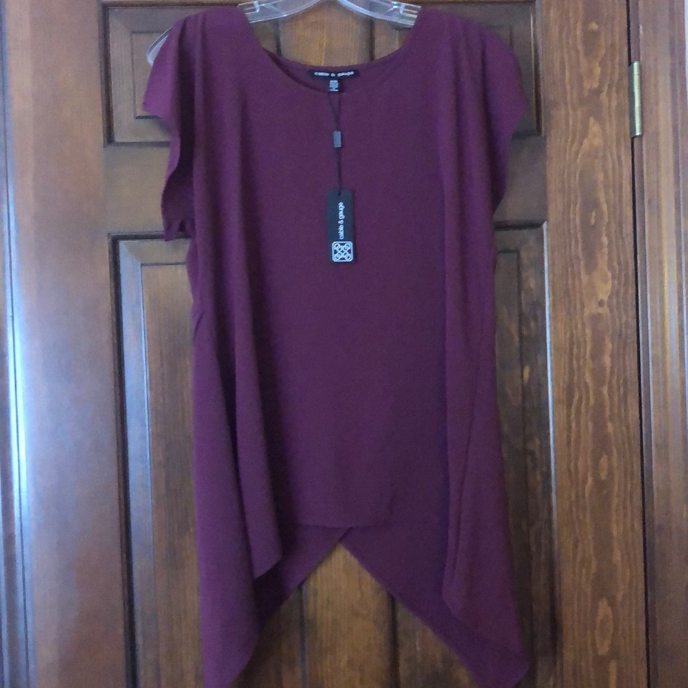 NWT Purple Blouse - Cable and Gauge